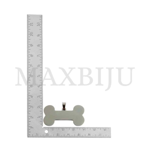 Stainless Steel Bone Medal Pendant 40x21mm