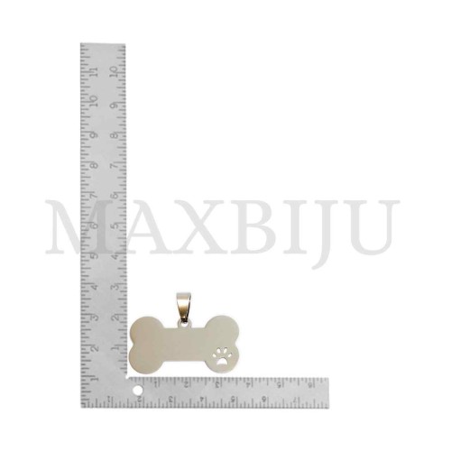 Stainless Steel Bone Medal Pendant 
35x20mm