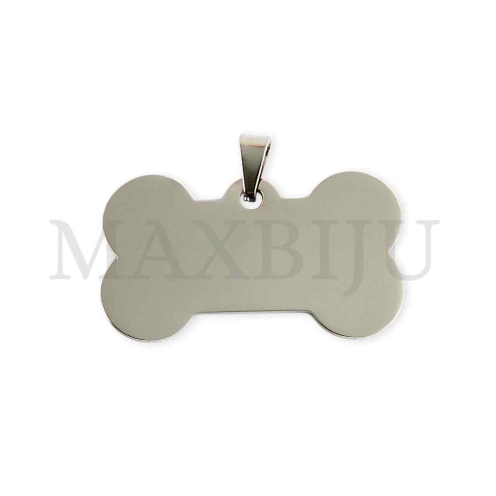 Stainless Steel Bone Medal Pendant 40x22mm