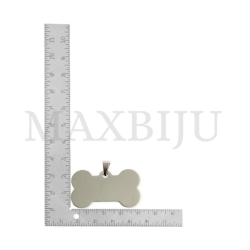 Stainless Steel Bone Medal Pendant 40x22mm