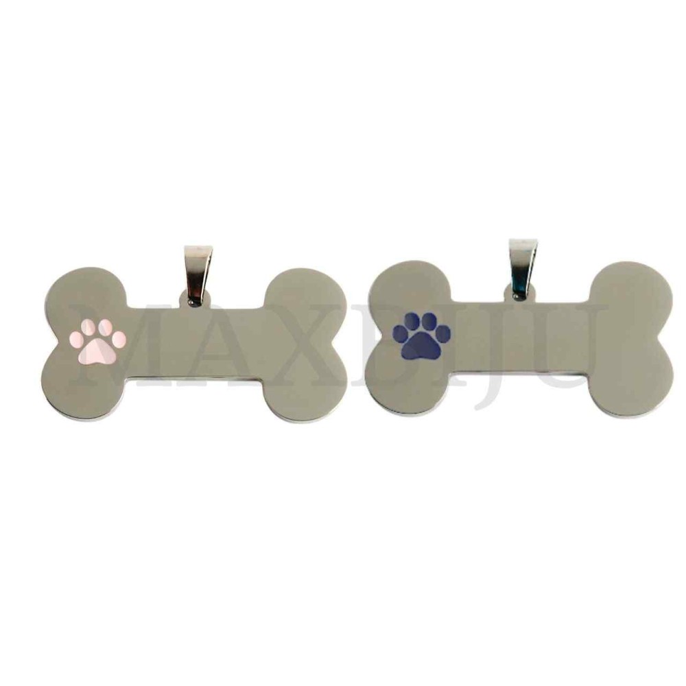 Stainless Steel Bone Medal Pendant 40x22mm