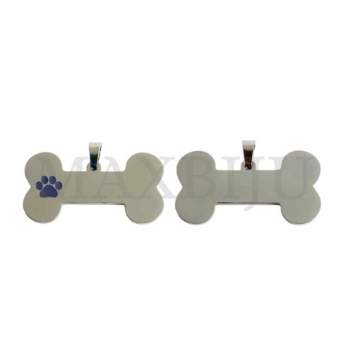 Stainless Steel Bone Medal Pendant 40x22mm