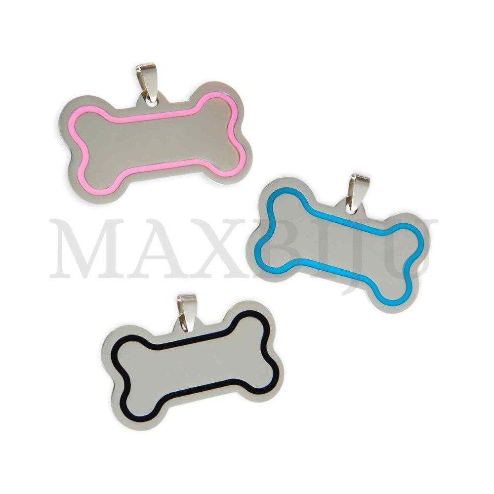 Stainless Steel Bone Medal Pendant 50x28mm