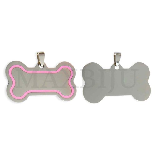 Stainless Steel Bone Medal Pendant 50x28mm