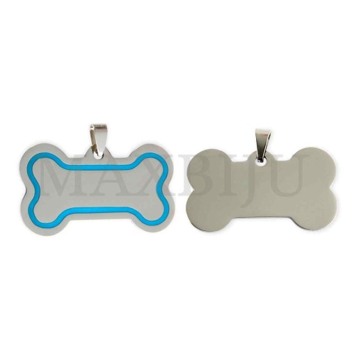 Stainless Steel Bone Medal Pendant 50x28mm