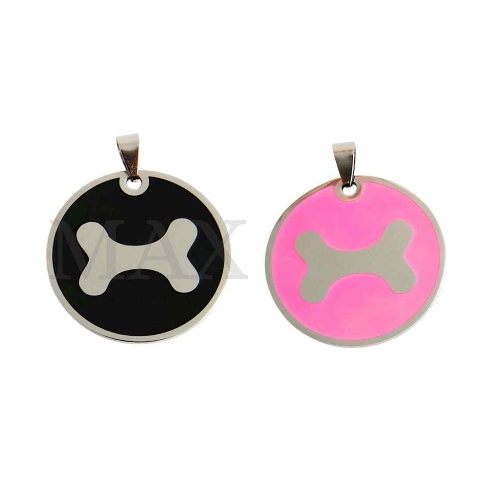Stainless Steel Bone Medal Pendant (48mm)