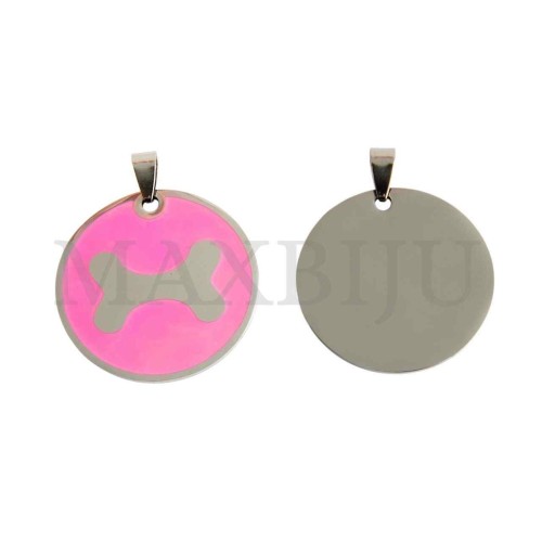 Stainless Steel Bone Medal Pendant (48mm)