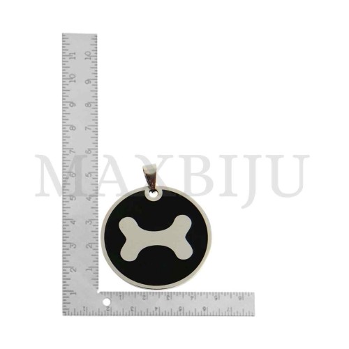 Stainless Steel Bone Medal Pendant (48mm)