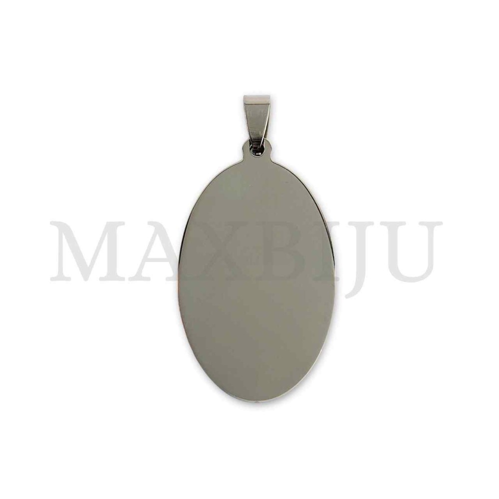 Stainless Steel Oval Medal Pendant 25x40mm