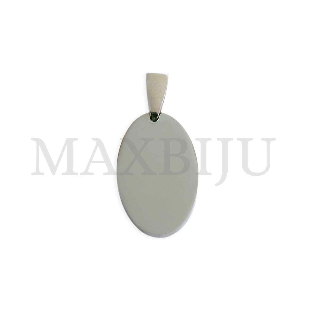 Stainles Steel Oval Medal Pendant 16x25mm