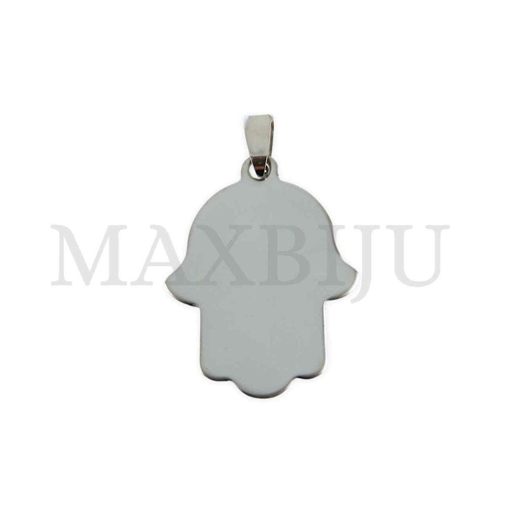 Stainless Steel Viana Hand Medal Pendant 30x35mm.