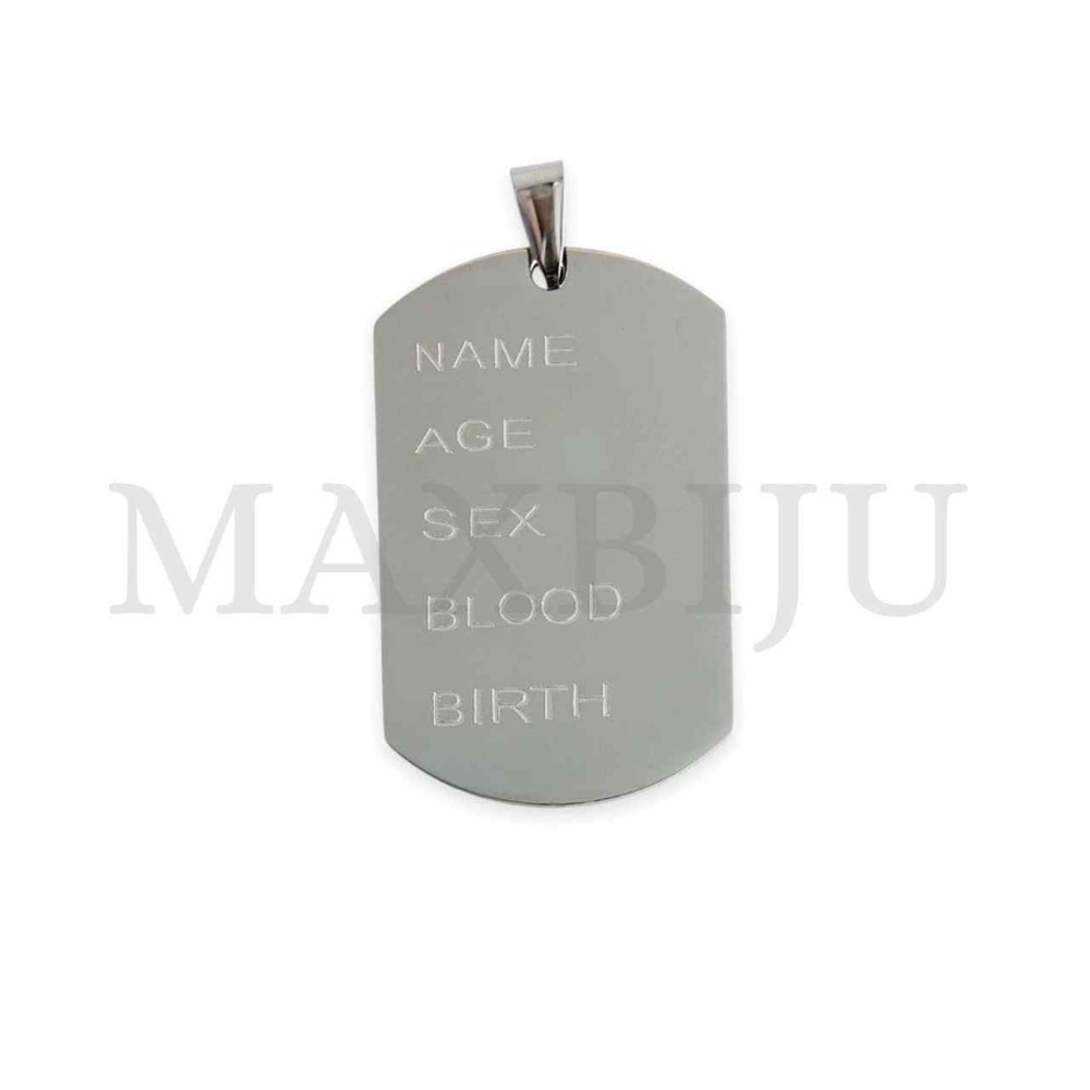 Stainless Steel Descriptions Medal Pendant 30x50mm