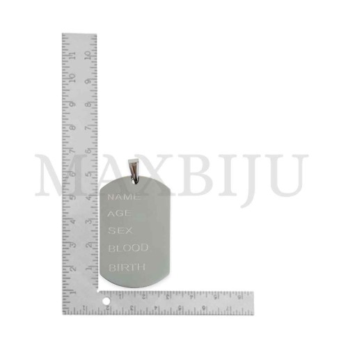 Stainless Steel Descriptions Medal Pendant 30x50mm