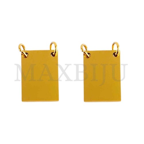 Stainless Steel Scapular With Closed Ring Medal Pendant 12x17mm 