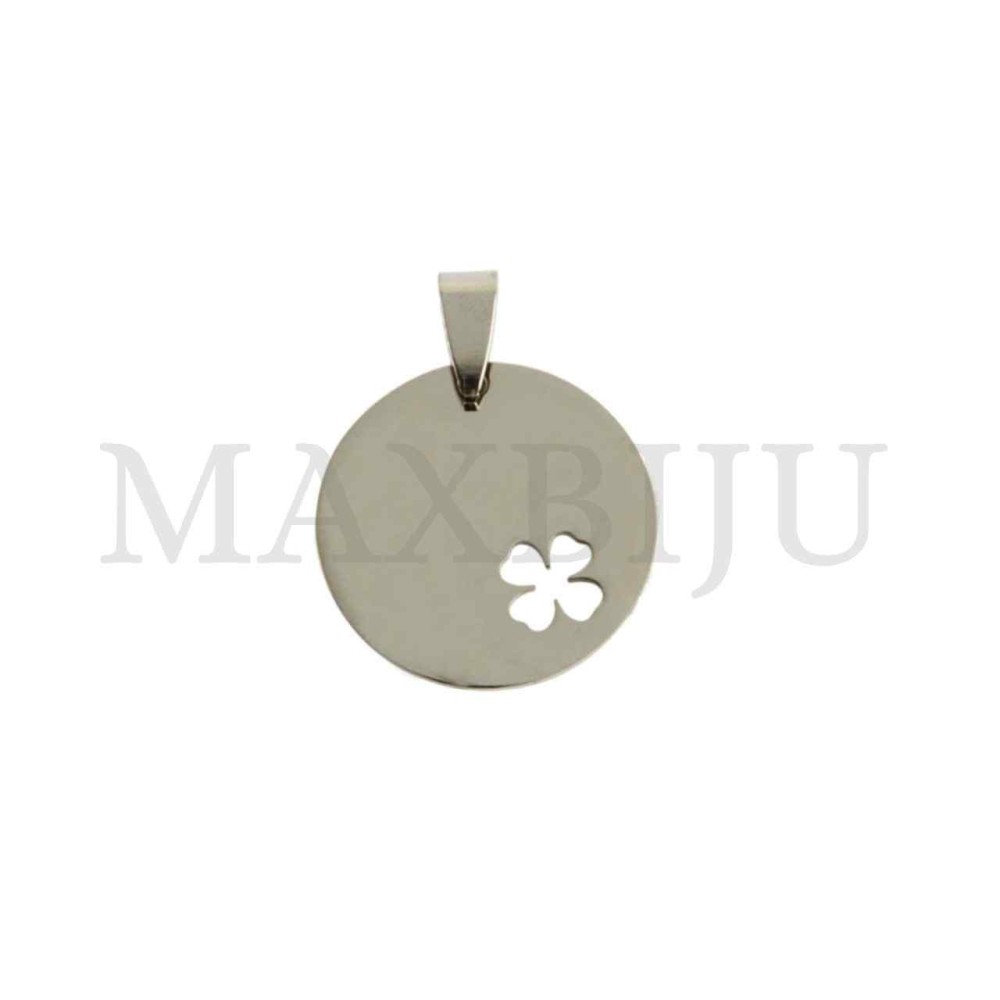 Stainless Steel Clover Medal Pendant (20mm)