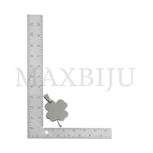 Stainless Steel Clover Medal Pendant 
22x32mm