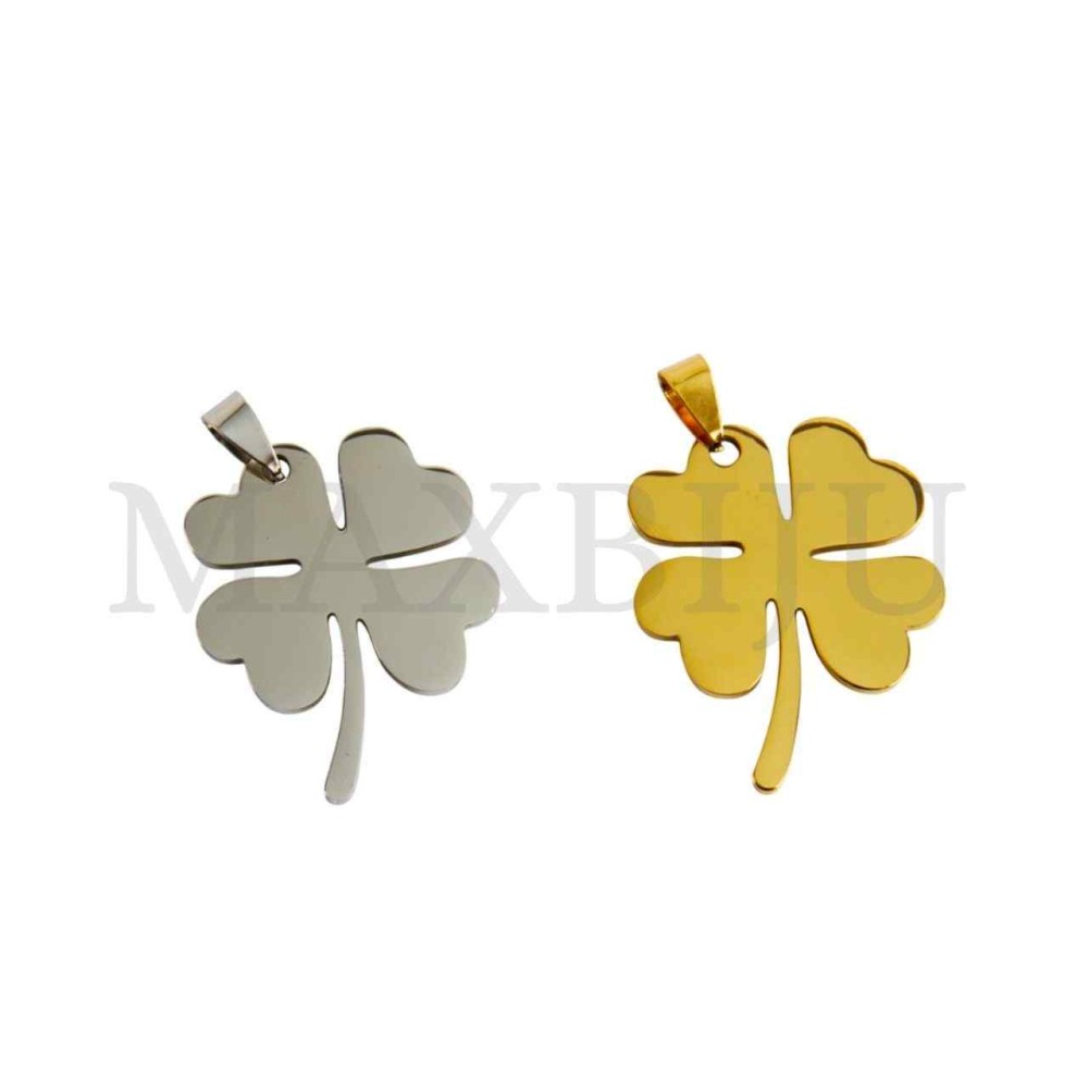 Stainless Steel Clover Medal Pendant 
30x40mm