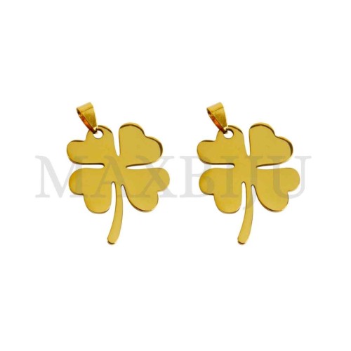 Stainless Steel Clover Medal Pendant 
30x40mm