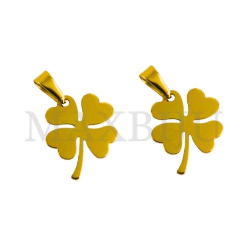 Stainless Steel Clover Medal Pendant 
21x26mm