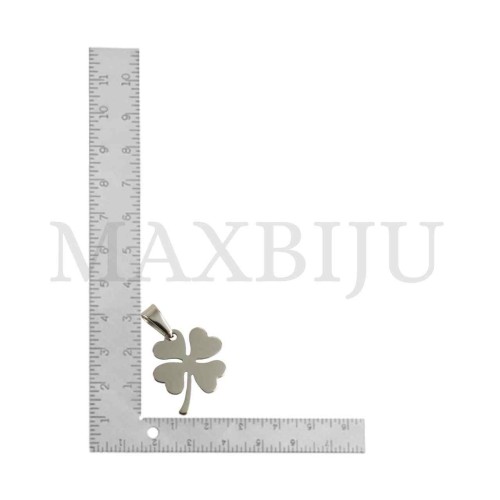 Stainless Steel Clover Medal Pendant 
21x26mm