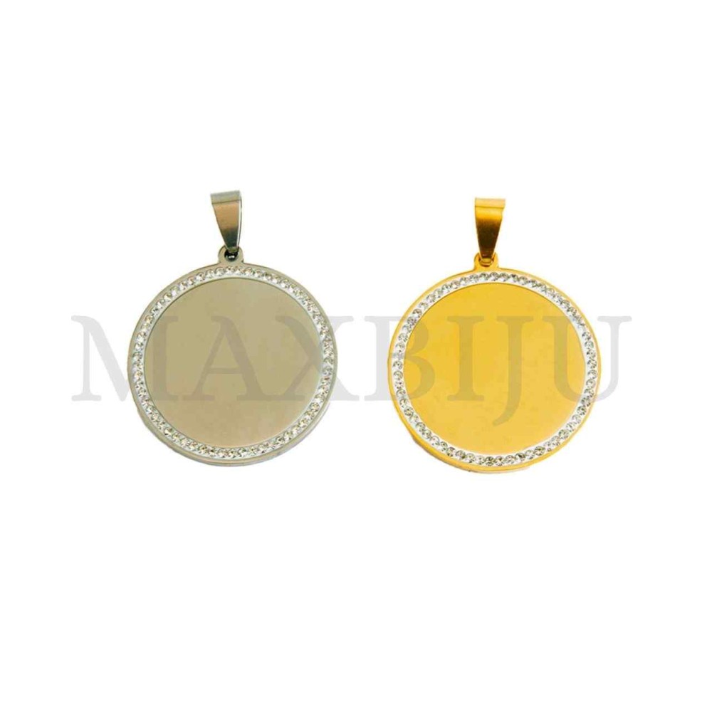 Stainless Steel Medal Pendant (30mm) 