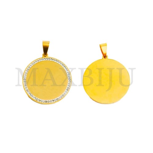 Stainless Steel Medal Pendant (30mm) 