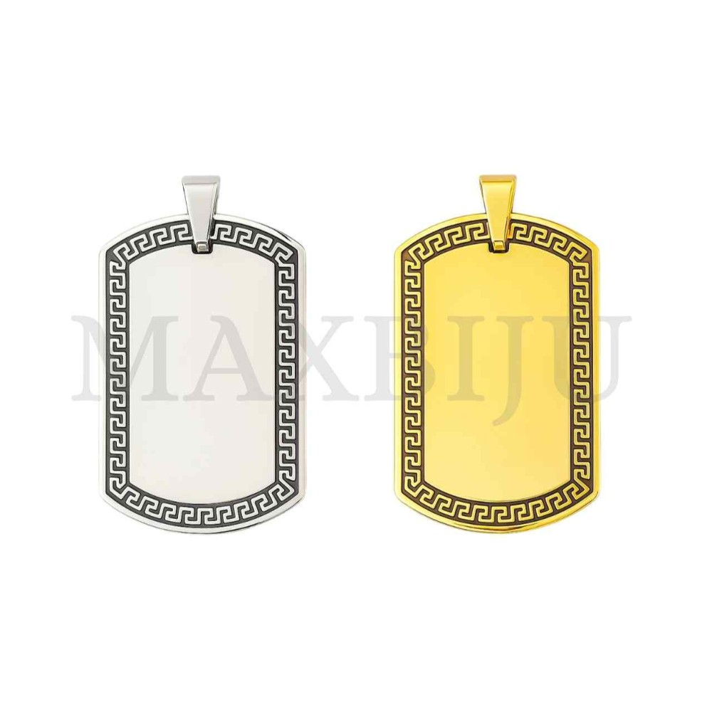 Stainless Steel Medal Pendant 30x45mm