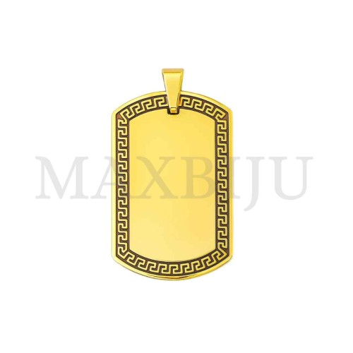 Stainless Steel Medal Pendant 30x45mm