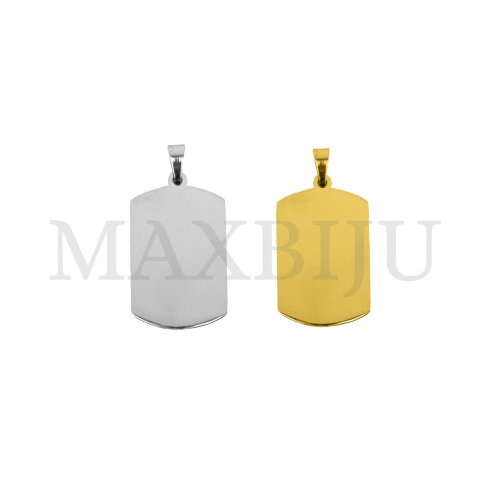 Stainless steel pendant, 20x33mm.