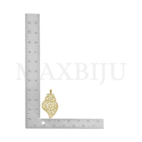 Stainless Steel Viana Heart Pendant 20x32mm