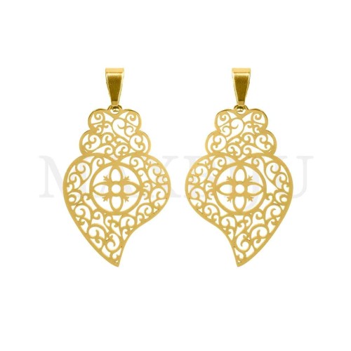 Stainless Steel Viana Heart Pendant 21x32mm