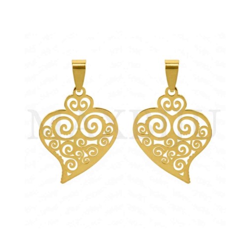 Stainless Steel Viana Heart Pendant 26x32mm