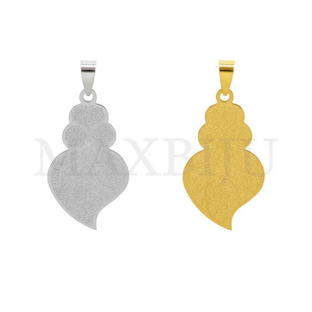 Stainless Steel Viana Heart Pendant 24x43mm