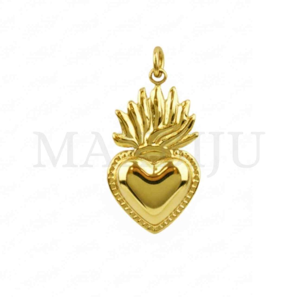 Stainless Steel Viana Heart Pendant 13x22mm