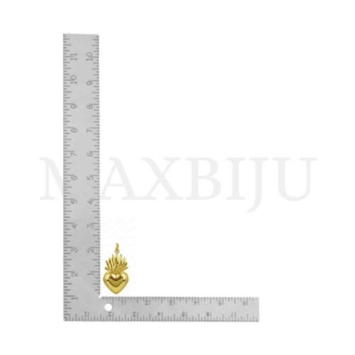 Stainless Steel Viana Heart Pendant 13x22mm