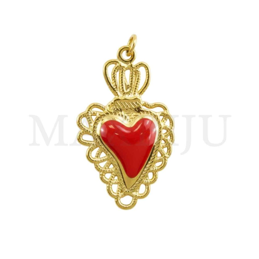 Stainless Steel Viana Heart Pendant 20x33mm
