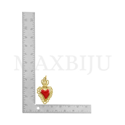 Stainless Steel Viana Heart Pendant 20x33mm