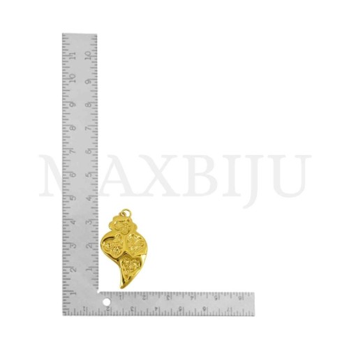 Stainless Steel Viana Heart Pendant 22x36mm