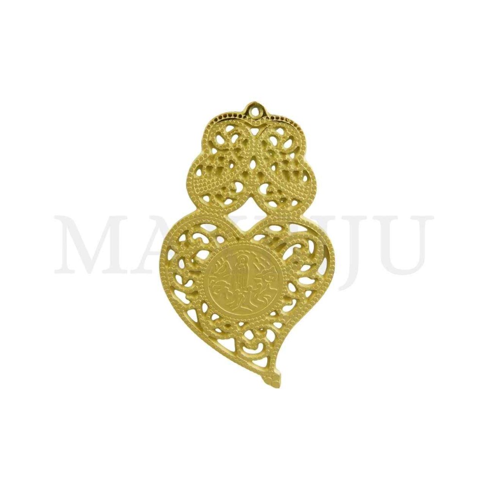 Stainless Steel Viana Heart Pendant 21x36mm