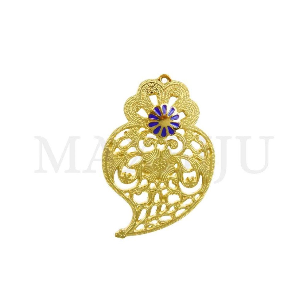 Stainless Steel Viana Heart Pendant 27x42mm