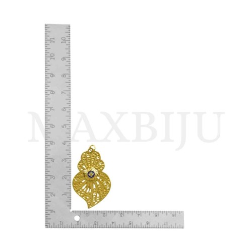 Stainless Steel Viana Heart Pendant 23x36mm