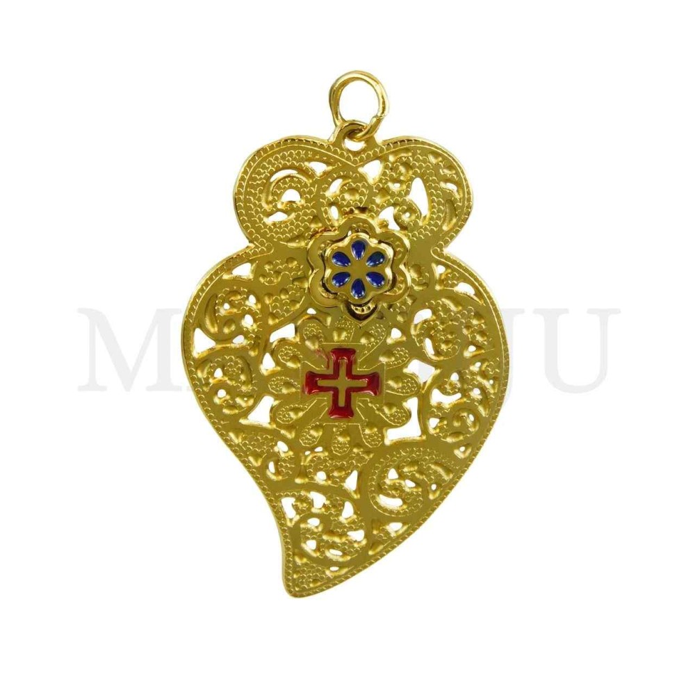 Stainless Steel Viana Heart Pendant 24x36mm