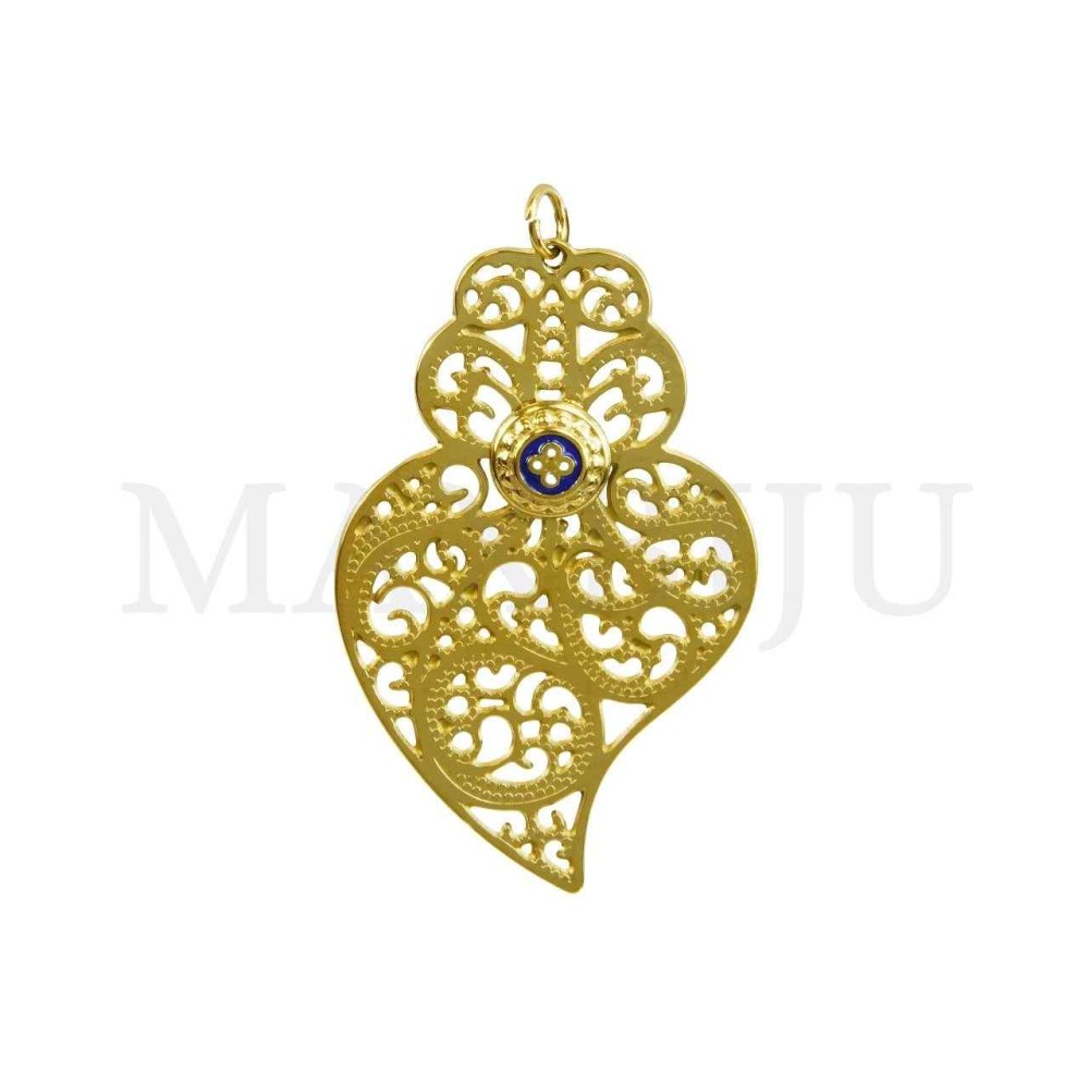 Stainless Steel Viana Heart Pendant 29x46mm