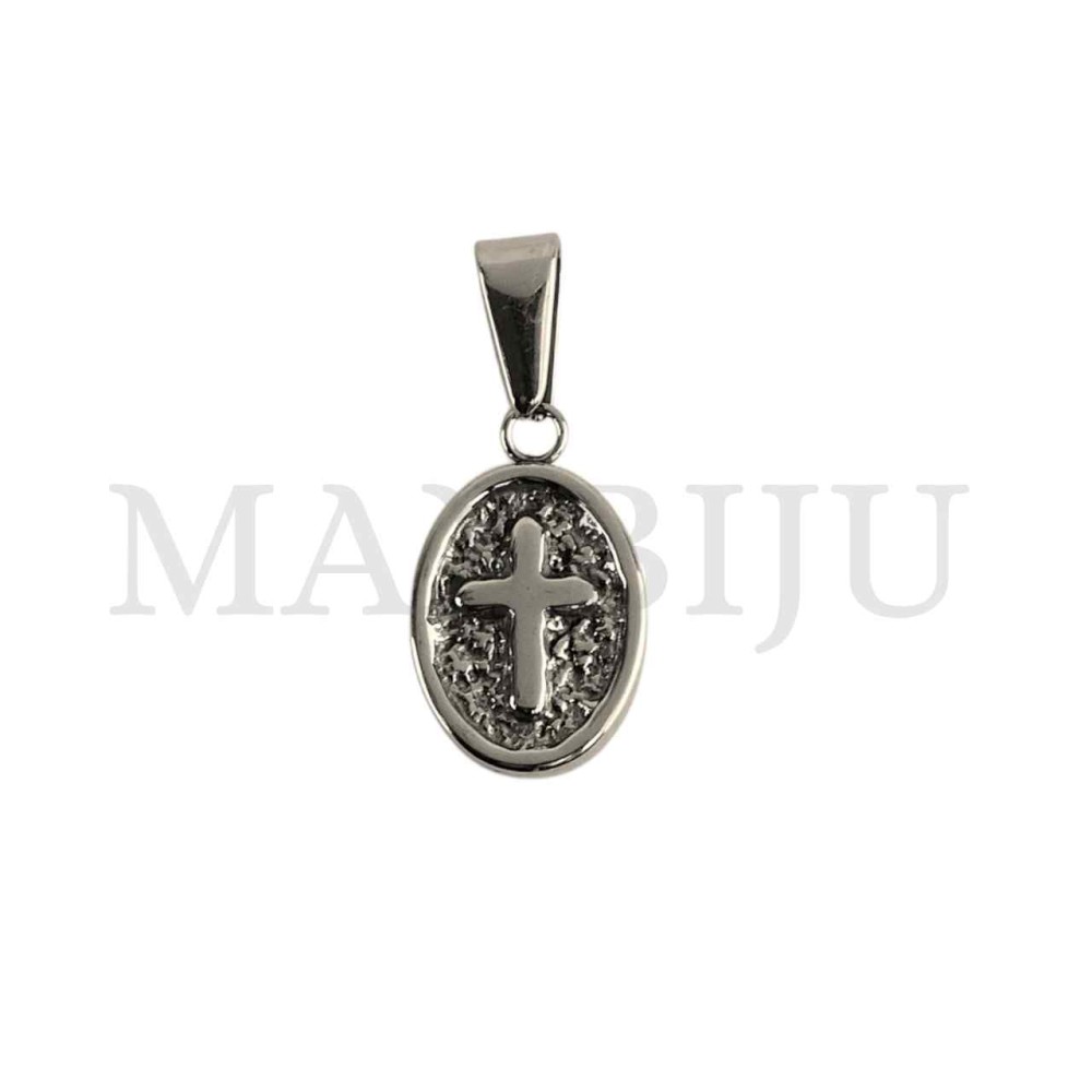 Stainless Steel Cross Medal Pendant (18mm)