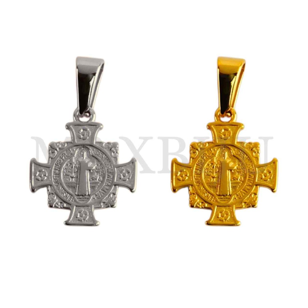 Stainless Steel Cross Medal Pendant (19mm)