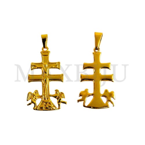 Stainless Steel Caravaca Cross Pendant (37mm)