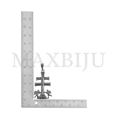 Stainless Steel Caravaca Cross Pendant (37mm)