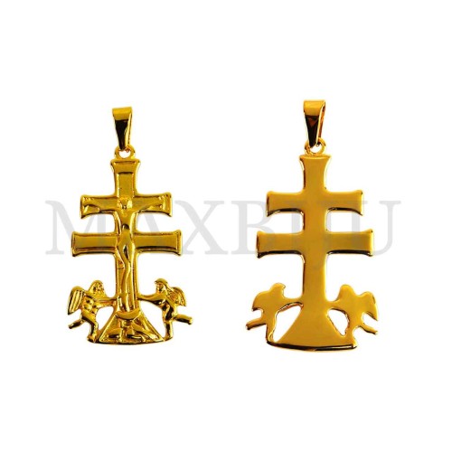 Stainless Steel Caravaca Cross Pendant (49mm)