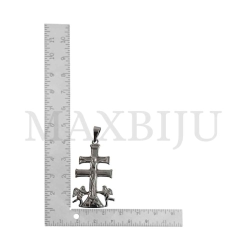 Stainless Steel Caravaca Cross Pendant (49mm)