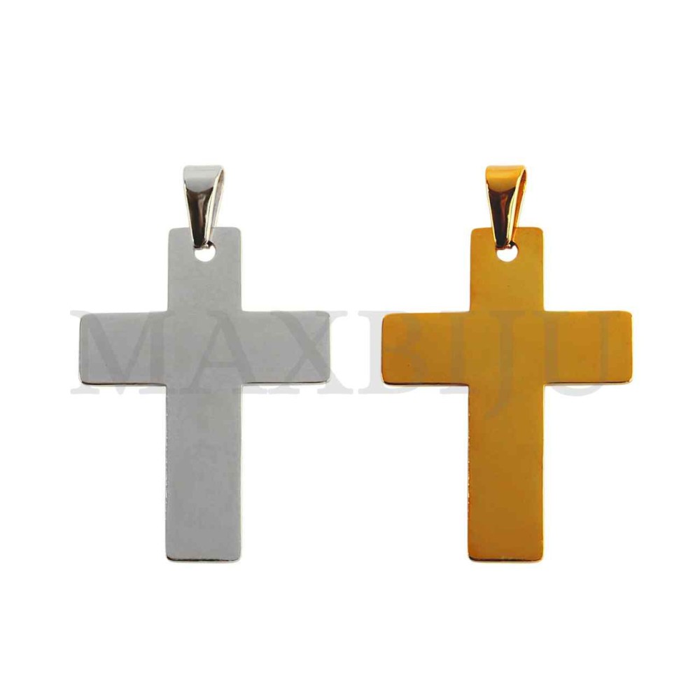 Stainless Steel Cross Pendant (43mm)